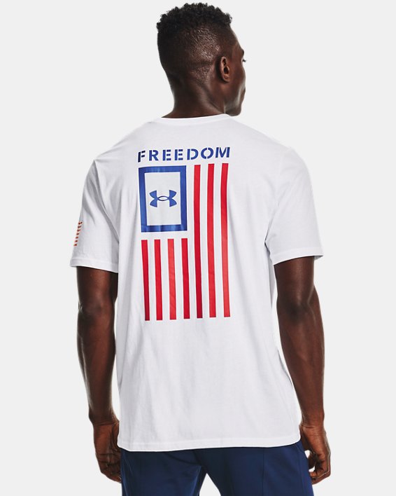 Men's UA Freedom Flag T-Shirt, White, pdpMainDesktop image number 0